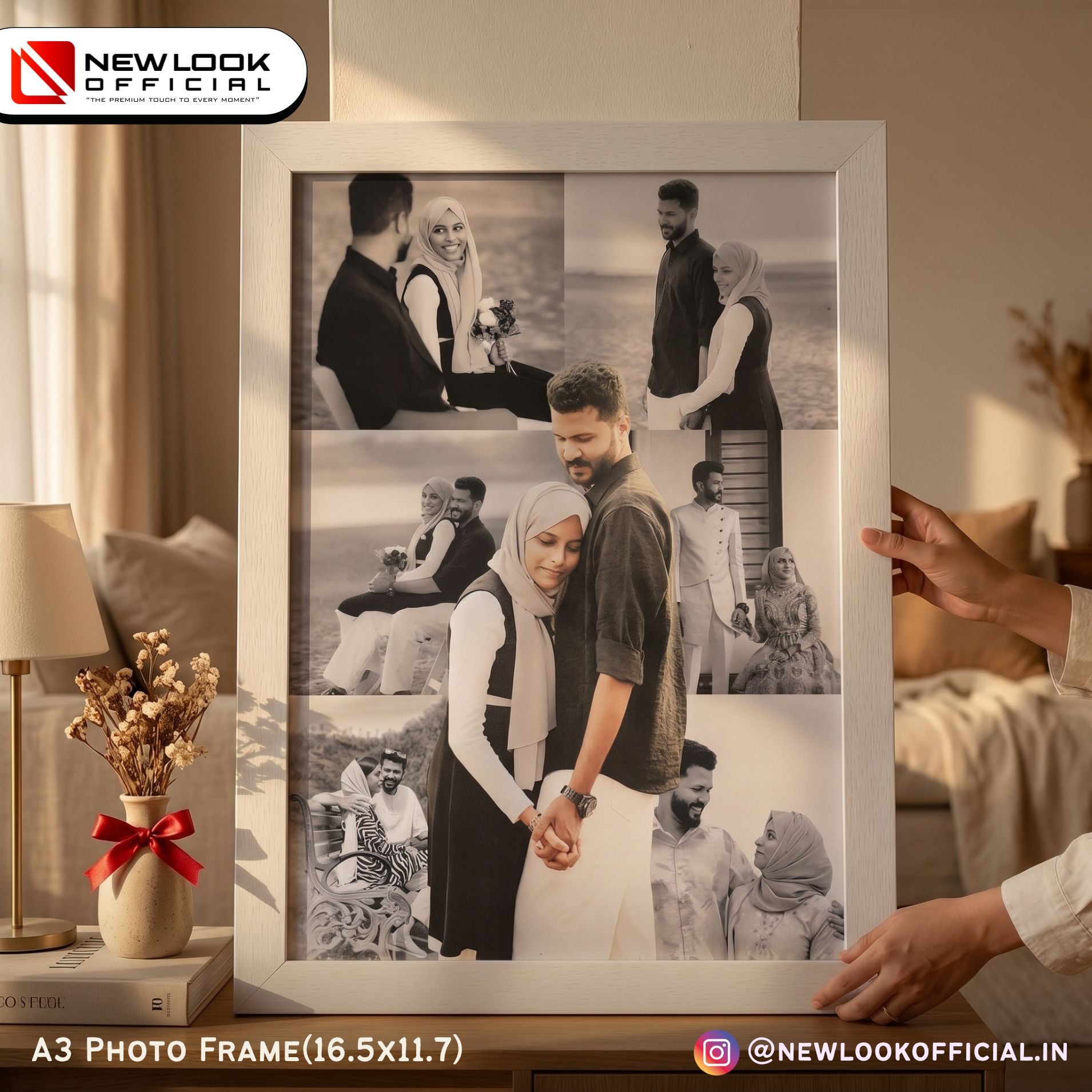 A3 Frame | Glass & Laminated Finish | Wall Display