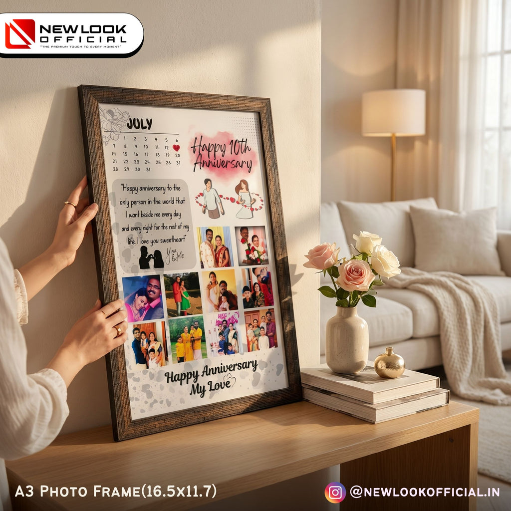 A3 Frame | Glass & Laminated Finish | Wall Display