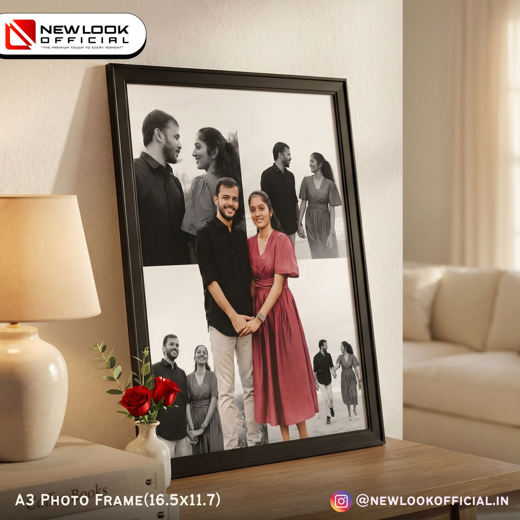 A3 Frame | Glass & Laminated Finish | Wall Display