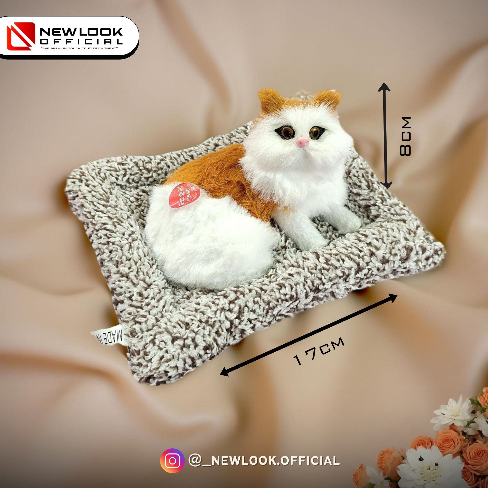 Cute Cat Doll with Sound – “Meow” Plush Toy